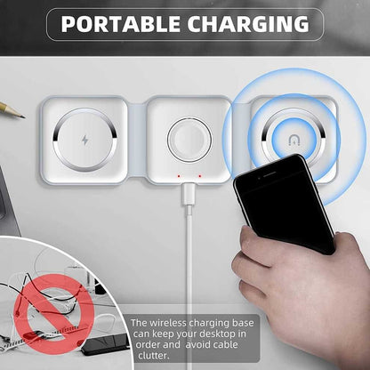 3-in-1 Wireless Charging Pad – Fast Qi-Certified Charger for iPhone, AirPods & Apple Watch