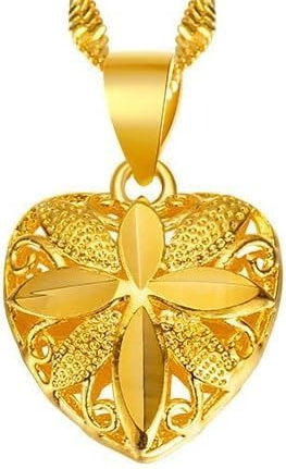 Gold Heart Necklace for Women
