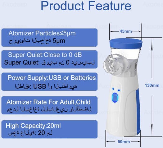Silent Portable Mesh Nebulizer | Compact USB-C Inhaler for Kids & Adults